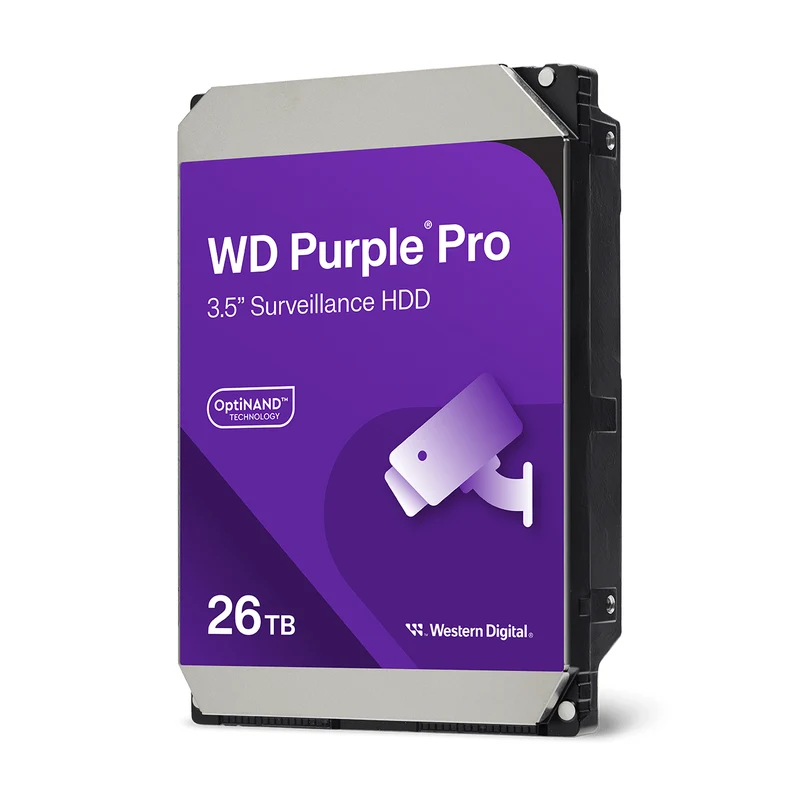Dysk twardy WD Purple Pro 26 TB do dużych systemów monitoringu